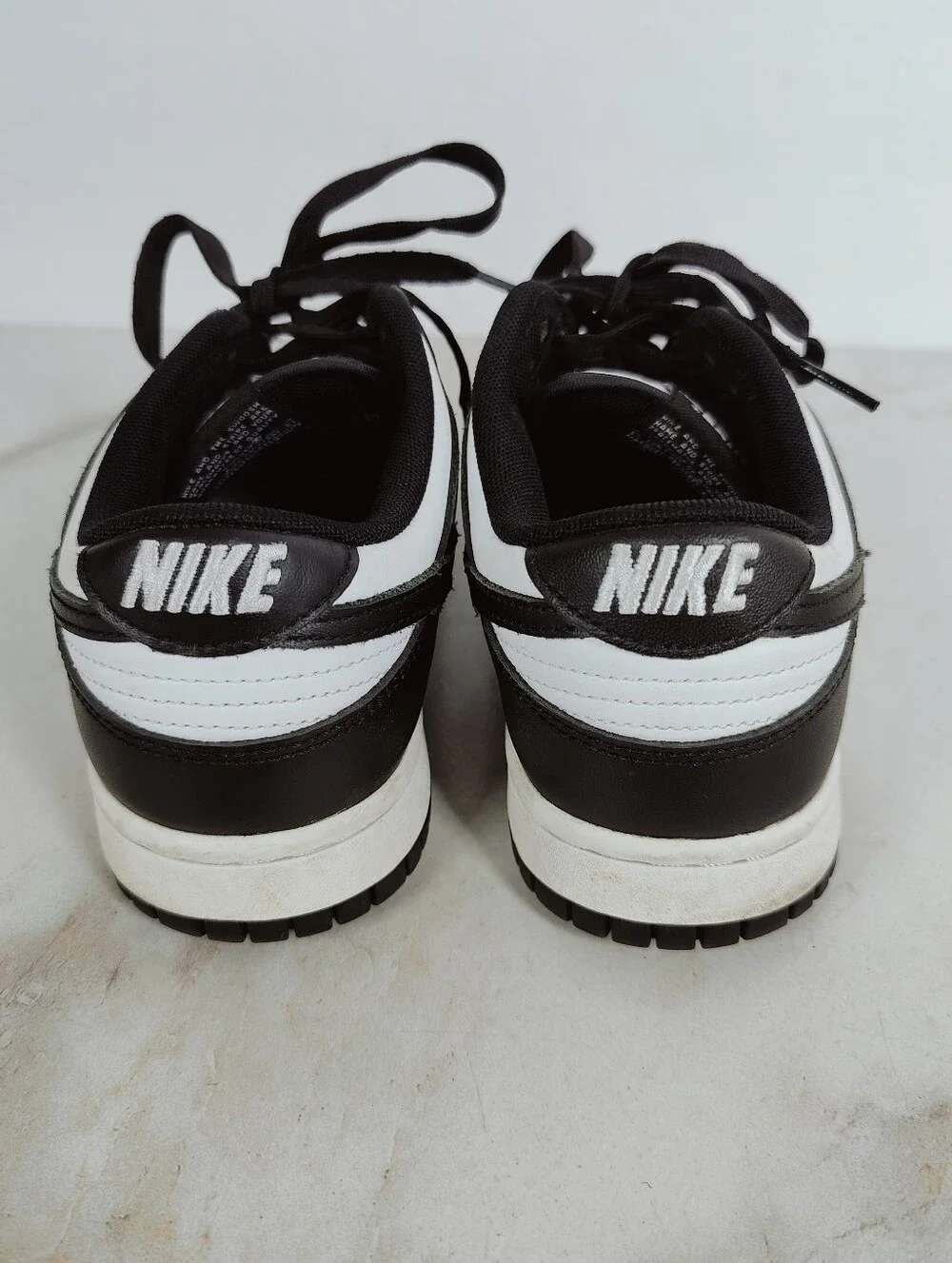 Nike Men's Dunk Low Retro 'Panda' Sneakers, Black White, Sz 6.5